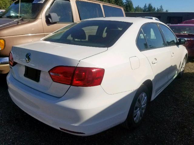 3VW2K7AJ3DM296179 - 2013 VOLKSWAGEN JETTA BASE WHITE photo 4