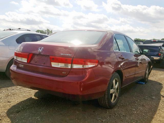 1HGCM55634A065079 - 2004 HONDA ACCORD EX RED photo 4