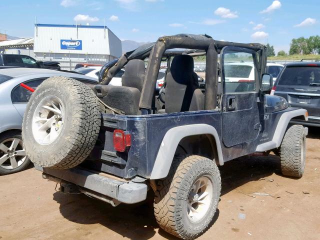 1J4FA39SX5P313384 - 2005 JEEP WRANGLER X BLUE photo 4