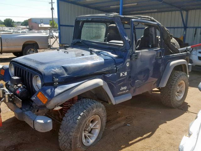 1J4FA39SX5P313384 - 2005 JEEP WRANGLER X BLUE photo 9