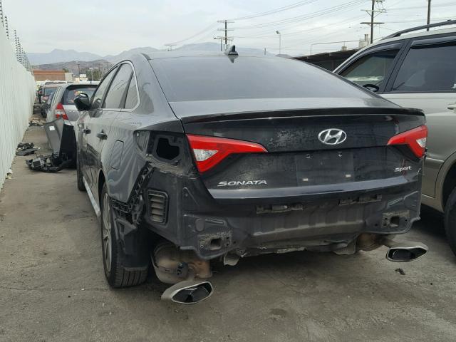 5NPE34AF7FH089682 - 2015 HYUNDAI SONATA SPO BLACK photo 3