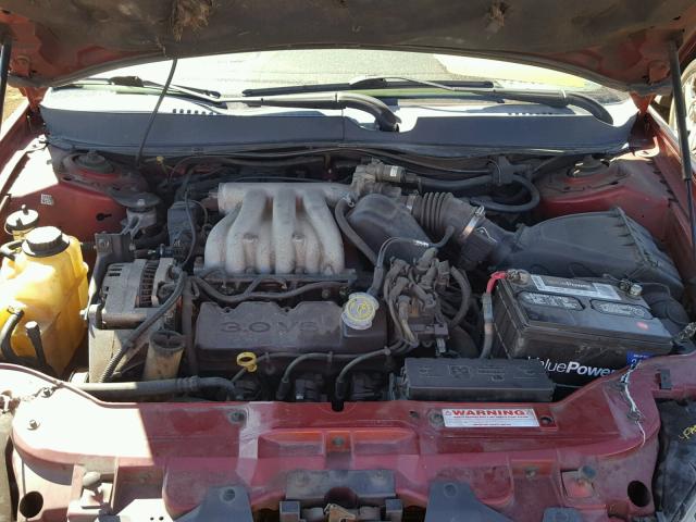 1FAFP52U7YA240337 - 2000 FORD TAURUS LX RED photo 7