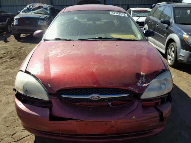 1FAFP52U7YA240337 - 2000 FORD TAURUS LX RED photo 9