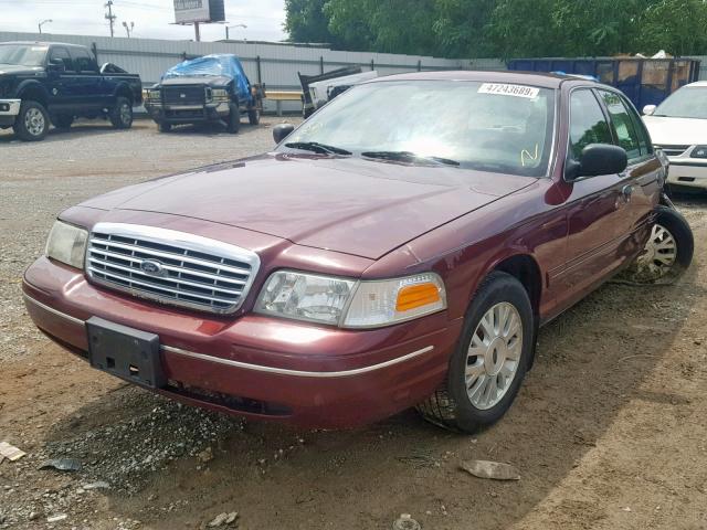 2FAFP74W74X167823 - 2004 FORD CROWN VICT BURGUNDY photo 2