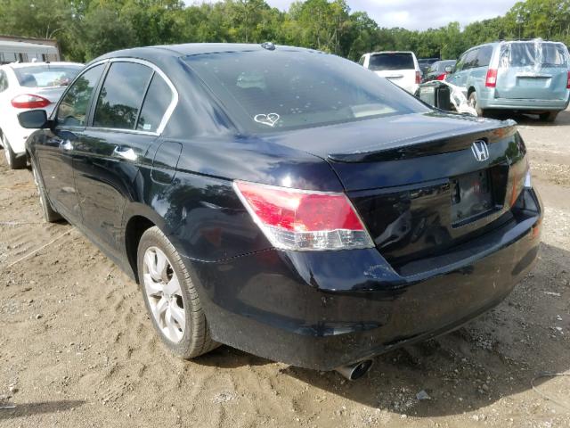 1HGCP36849A046253 - 2009 HONDA ACCORD EXL BLACK photo 3