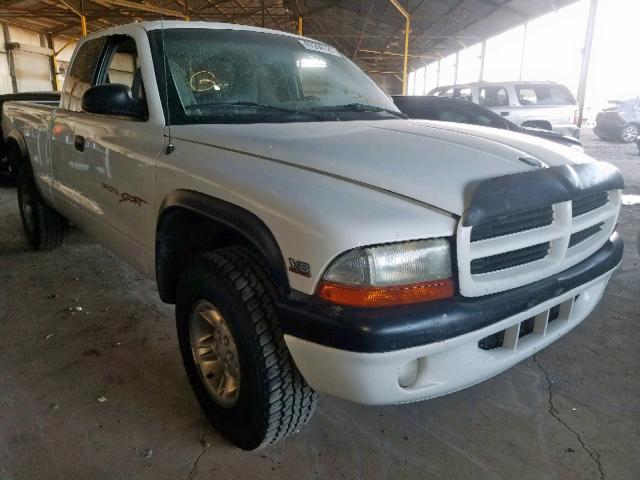 1B7GG22Y5WS586992 - 1998 DODGE DAKOTA WHITE photo 1