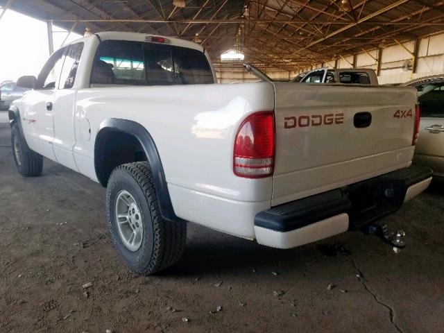 1B7GG22Y5WS586992 - 1998 DODGE DAKOTA WHITE photo 3