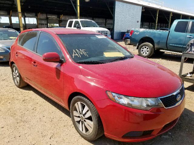 KNAFU5A22D5649896 - 2013 KIA FORTE EX RED photo 1