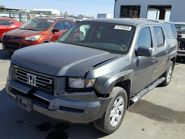 2HJYK165X7H525302 - 2007 HONDA RIDGELINE CHARCOAL photo 2