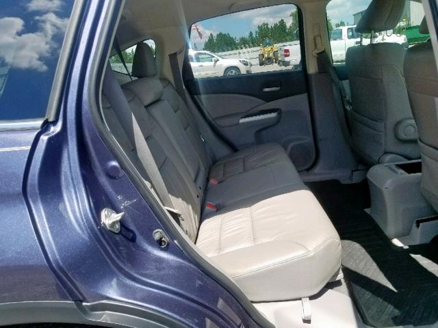 2HKRM4H75EH700305 - 2014 HONDA CR-V EXL BLUE photo 6