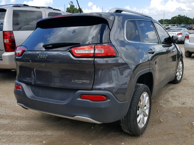 1C4PJLDB3FW708113 - 2015 JEEP CHEROKEE L GRAY photo 4