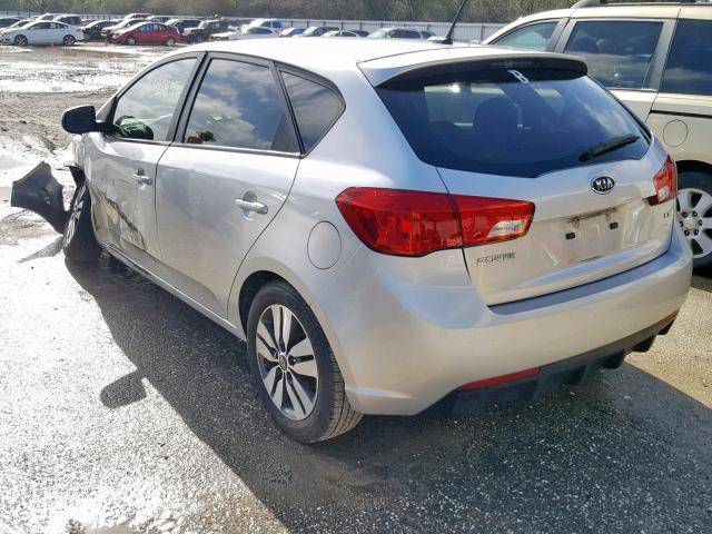 KNAFU5A28D5657100 - 2013 KIA FORTE EX SILVER photo 3