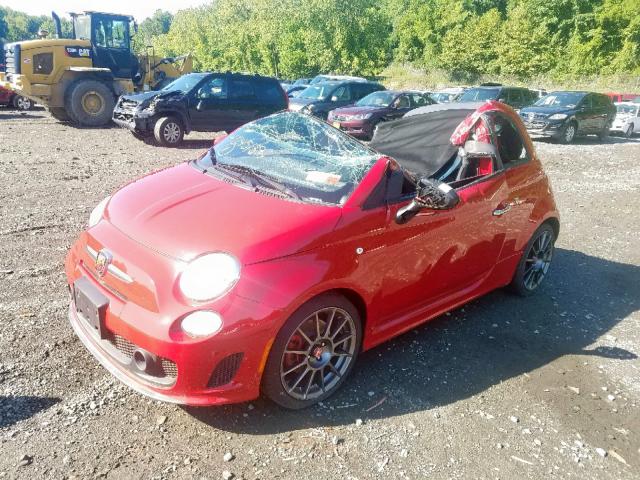 3C3CFFJH9DT633970 - 2013 FIAT 500 ABARTH RED photo 2