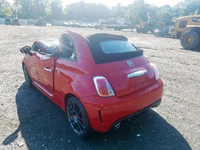 3C3CFFJH9DT633970 - 2013 FIAT 500 ABARTH RED photo 3
