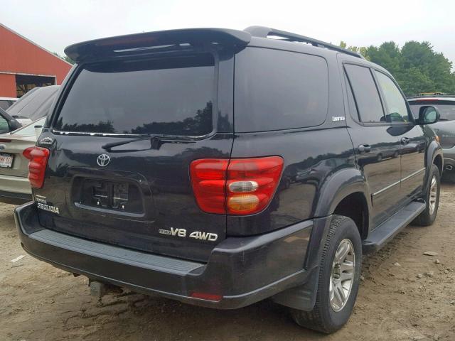 5TDBT48A94S219630 - 2004 TOYOTA SEQUOIA LI BLACK photo 4