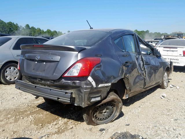 3N1CN7AP8KL803179 - 2019 NISSAN VERSA S GRAY photo 4