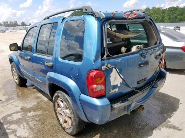 1J4GK58K93W508197 - 2003 JEEP LIBERTY LI BLUE photo 3