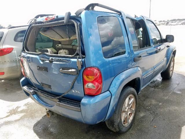 1J4GK58K93W508197 - 2003 JEEP LIBERTY LI BLUE photo 4