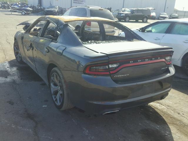 2C3CDXHGXGH174776 - 2016 DODGE CHARGER SX GRAY photo 3