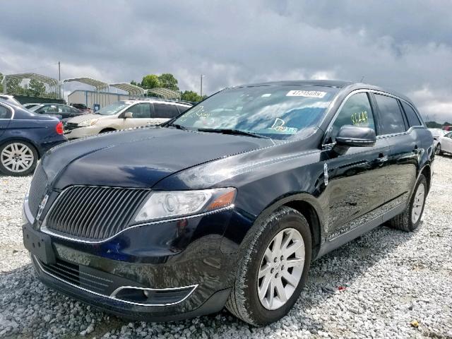 2LMHJ5NK2EBL51957 - 2014 LINCOLN MKT BLACK photo 2