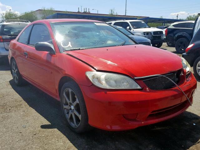 1HGEM22164L036504 - 2004 HONDA CIVIC DX V RED photo 1