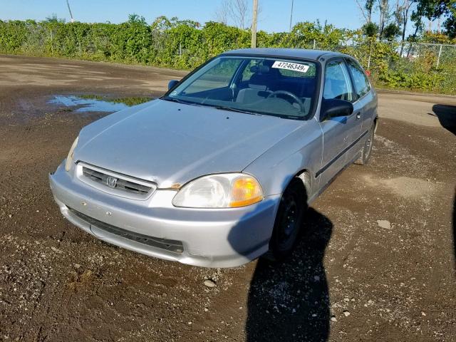 2HGEJ6434WH014676 - 1998 HONDA CIVIC DX SILVER photo 2