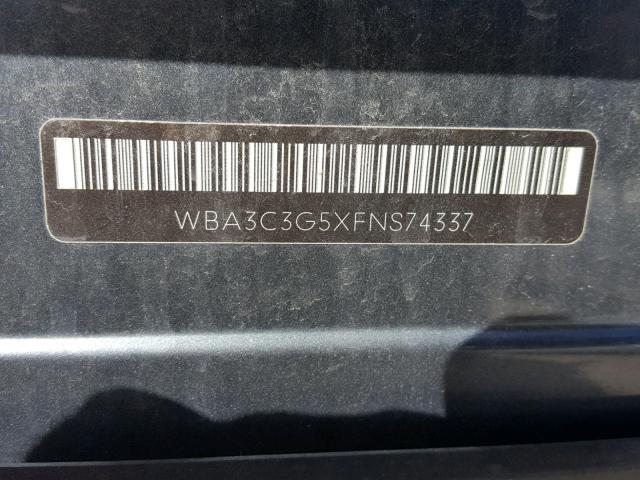 WBA3C3G5XFNS74337 - 2015 BMW 320 I GRAY photo 10