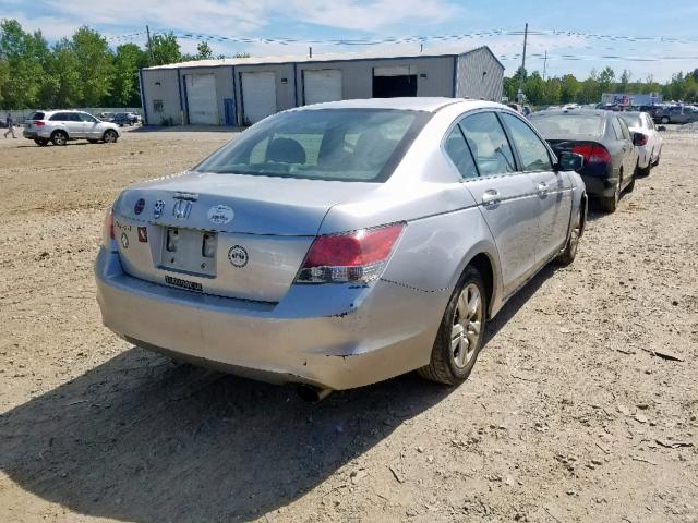 1HGCP26438A043186 - 2008 HONDA ACCORD LXP SILVER photo 4