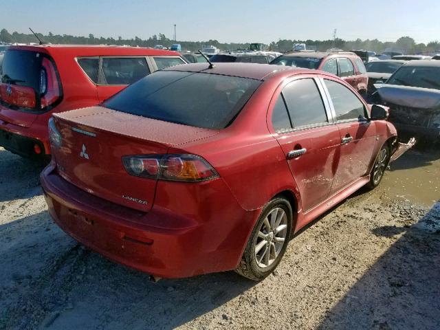 JA32U2FUXGU006750 - 2016 MITSUBISHI LANCER ES RED photo 4