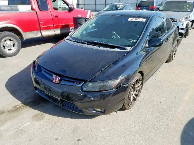 2HGFG21546H704980 - 2006 HONDA CIVIC SI BLACK photo 2