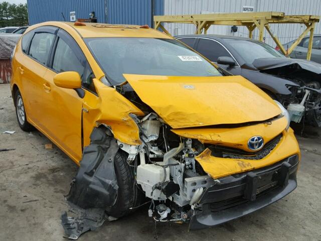 JTDZN3EU1FJ030195 - 2015 TOYOTA PRIUS V YELLOW photo 1