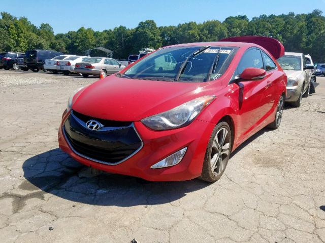 KMHDH6AE4DU002321 - 2013 HYUNDAI ELANTRA CO RED photo 2