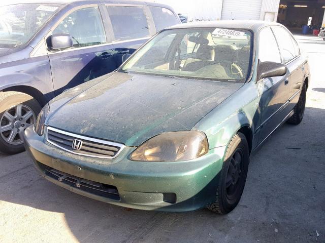 2HGEJ6618YH500874 - 2000 HONDA CIVIC BASE GREEN photo 2