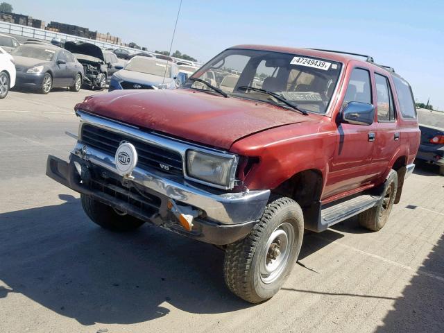 JT3VN39W6S0204972 - 1995 TOYOTA 4RUNNER VN BURGUNDY photo 2