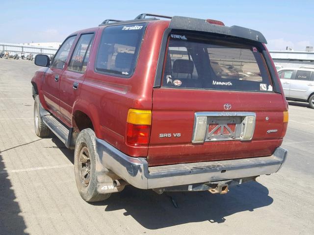 JT3VN39W6S0204972 - 1995 TOYOTA 4RUNNER VN BURGUNDY photo 3