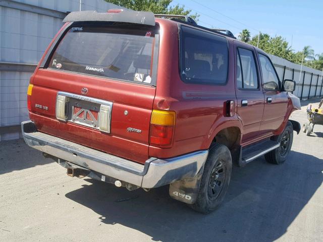 JT3VN39W6S0204972 - 1995 TOYOTA 4RUNNER VN BURGUNDY photo 4