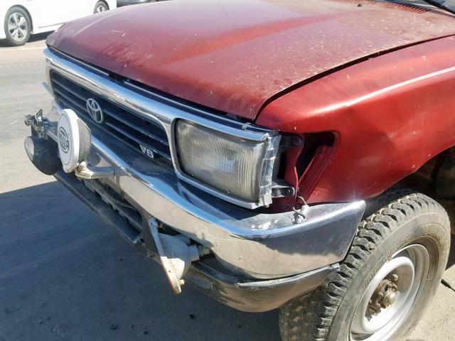 JT3VN39W6S0204972 - 1995 TOYOTA 4RUNNER VN BURGUNDY photo 9