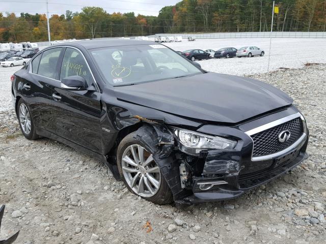 JN1AV7AR1EM700981 - 2014 INFINITI Q50 HYBRID BLACK photo 1