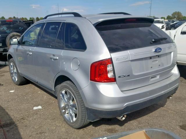 2FMDK4JC8CBA81520 - 2012 FORD EDGE SEL SILVER photo 3