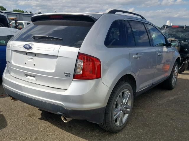 2FMDK4JC8CBA81520 - 2012 FORD EDGE SEL SILVER photo 4