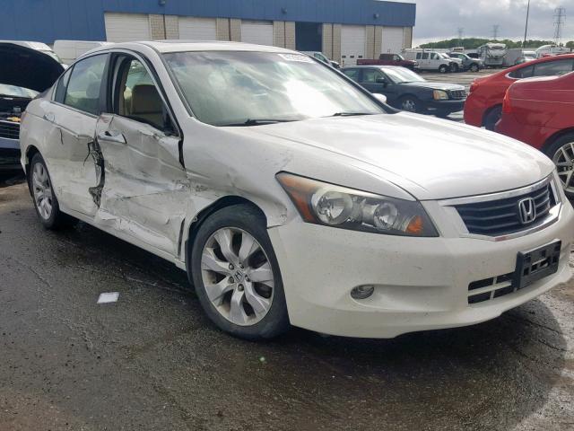 5KBCP3F86AB013833 - 2010 HONDA ACCORD EXL WHITE photo 1