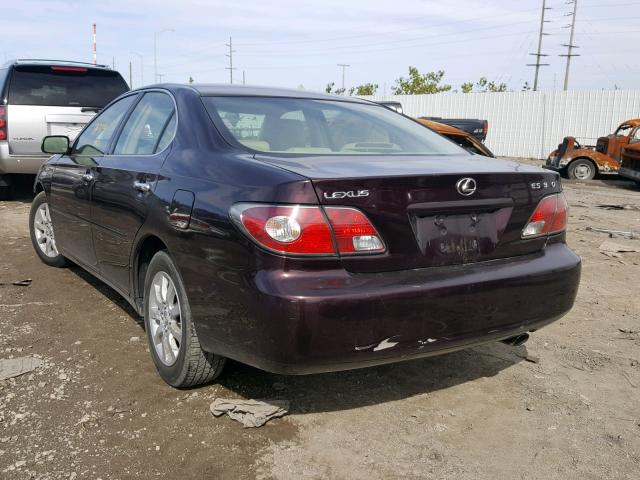 JTHBA30G140021240 - 2004 LEXUS ES 330 GRAY photo 3