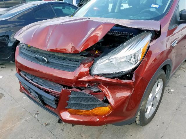 1FMCU0F79EUD56092 - 2014 FORD ESCAPE S RED photo 9