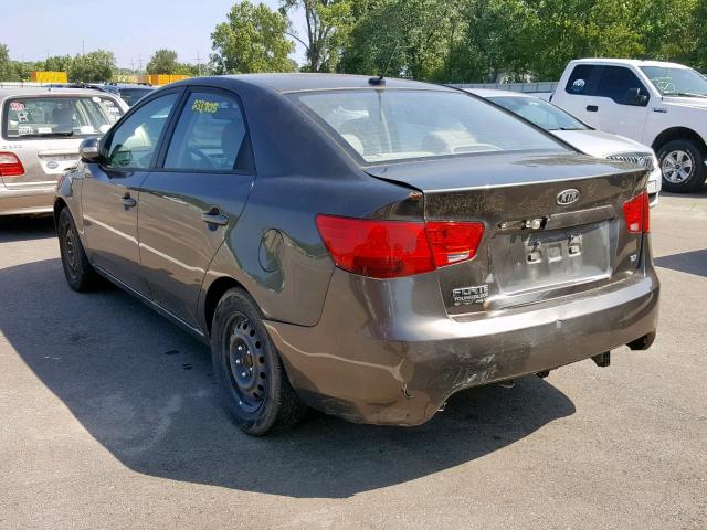 KNAFU4A26A5047217 - 2010 KIA FORTE EX BROWN photo 3