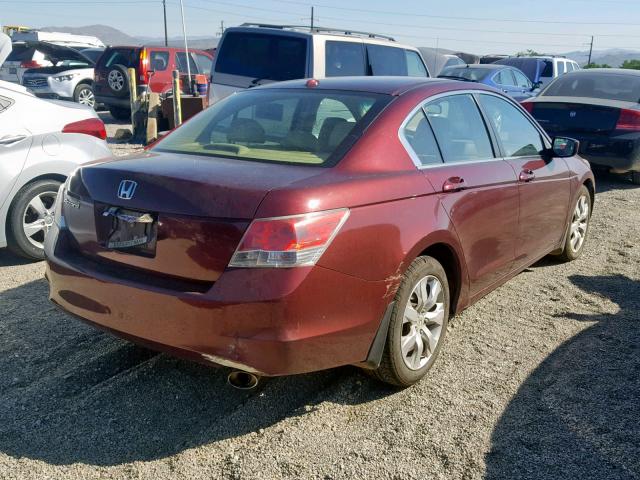 1HGCP26888A089387 - 2008 HONDA ACCORD EXL MAROON photo 4