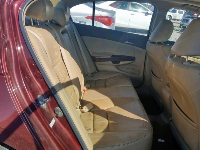 1HGCP26888A089387 - 2008 HONDA ACCORD EXL MAROON photo 6