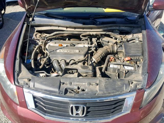 1HGCP26888A089387 - 2008 HONDA ACCORD EXL MAROON photo 7