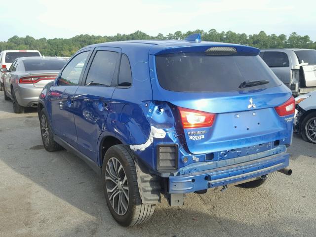 JA4AP3AU5HZ059534 - 2017 MITSUBISHI OUTLANDER BLUE photo 3