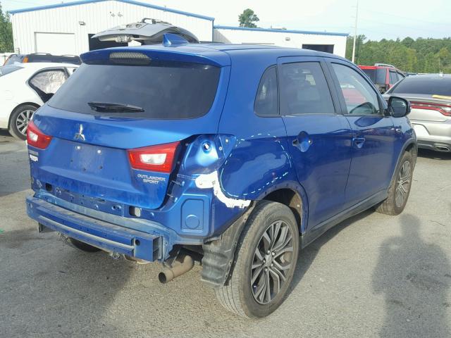 JA4AP3AU5HZ059534 - 2017 MITSUBISHI OUTLANDER BLUE photo 4