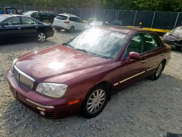 KMHFU45E94A314414 - 2004 HYUNDAI XG 350 BURGUNDY photo 2